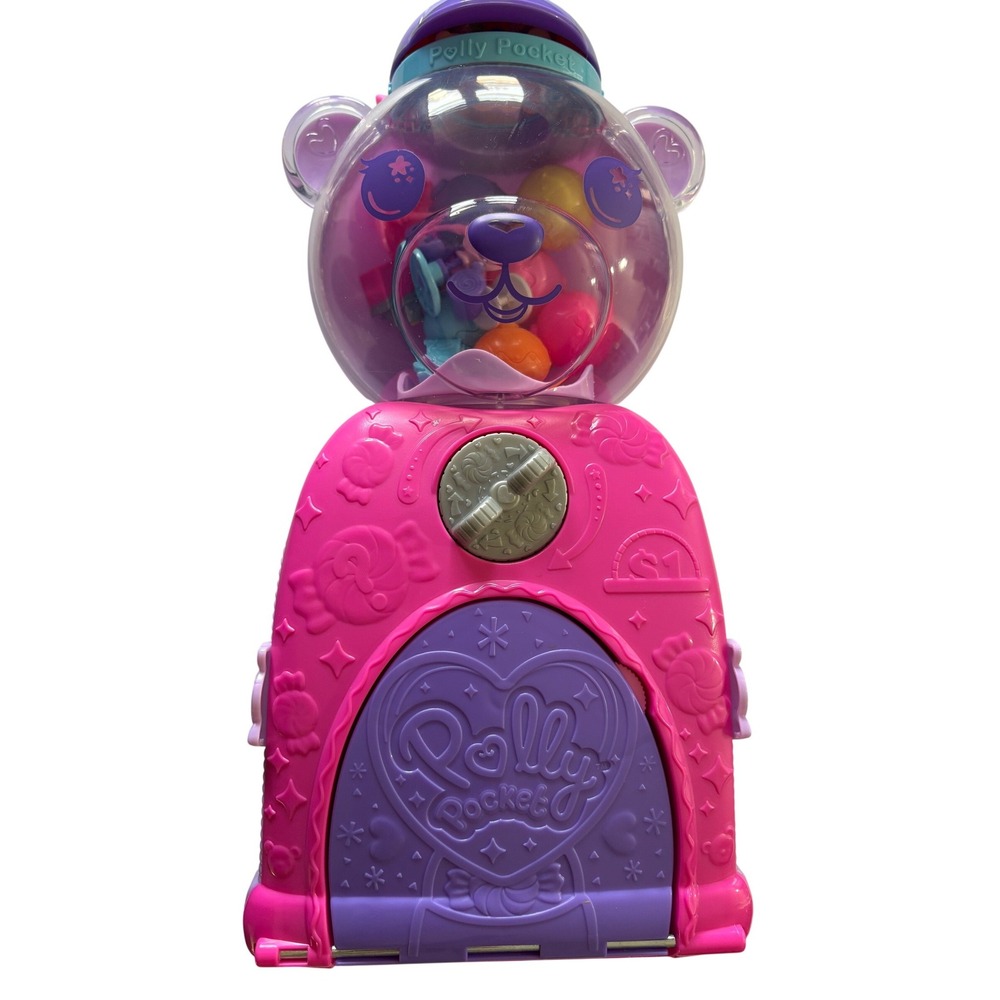 Polly Polly Pocket Gumball Bear Candy Shop Complete w Dolls &‎ Accessories